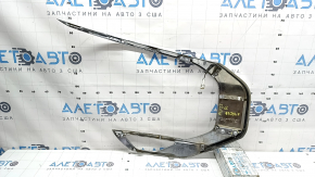 Left chrome front bumper molding complete for Mitsubishi Outlander 22-26, under fog lights, with backlight, broken mount, chips