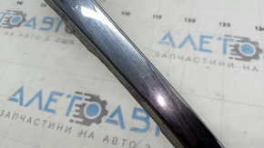 Right chrome front bumper molding complete for Mitsubishi Outlander 2022-2026, under fog lights, with backlight, broken mount, chips, cracked backlight