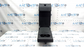 Rear seat backrest, center, 2nd row, Land Rover Range Rover Velar 18-20, black perforated leather, white stitching, with armrest