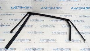 Rear right glass seal with molding for Hyundai Santa FE 21-23, chrome, worn
