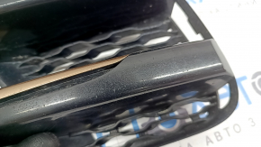 Left front bumper grille for Land Rover Range Rover Velar 18-23, gloss black with beige moldings, chips, worn