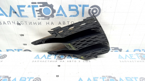 Right front bumper grille for Land Rover Range Rover Velar 18-23, gloss black with beige moldings, chips, worn