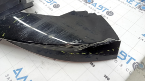 Land Rover Range Rover Velar 18-23 front bumper lip, black, scratched, cracked, broken mount