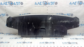 Land Rover Range Rover Velar 18-23 front bumper lip trim, gloss black with gray molding, scratches, chips