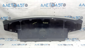 Land Rover Range Rover Velar 18-23 front bumper lip trim, gloss black with gray molding, scratches, chips