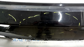 Bare rear bumper, upper part, Audi Q5 80A 18-20, for parking sensors, black, scratches, broken mount, broken mount, glued