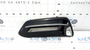 Left bumper grille for a Honda Accord 18-20 hybrid, under fog lights, gloss black, chrome, chips