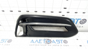 Right bumper grille for a Honda Accord 2018-20 hybrid, with fog lights, gloss black, chrome, and chips