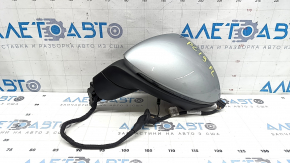 Left side mirror assembly for Porsche Cayenne 19-26, 16+2 pins, silver, turn signal, heated, auto-dimming, auto-folding, backlight, BSM, camera