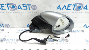 Right side mirror assembly for Porsche Cayenne 19-26, 16+2 pins, silver, turn signal, heated, auto-dimming, auto-folding, backlight, BSM, camera