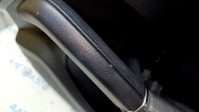 Front right door panel for a Porsche Cayenne 19-23 Bose, black leatherette, with backlighting, black leather armrest, tear, scratches