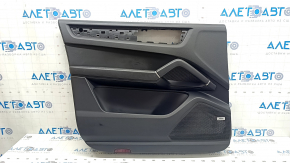 Front left door panel for a Porsche Cayenne 19-23 Bose, black leatherette, with backlighting, black leather armrest, scratches