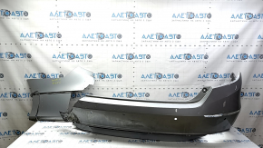 Bare rear bumper for Honda Accord 18-20 with parking sensors, silver, cracked, broken, scratched, missing fragment