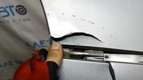 Bare rear bumper for Honda Accord 18-20 with parking sensors, silver, cracked, broken, scratched, missing fragment