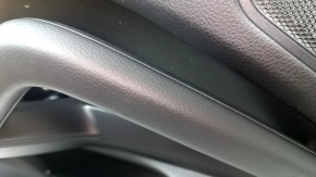 Door trim, rear left, Porsche Cayenne 19-23 Bose, black leatherette, without curtain, armrest, black leather, scratches, tear