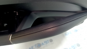 Door trim, rear left, Porsche Cayenne 19-23 Bose, black leatherette, without curtain, armrest, black leather, scratches, tear