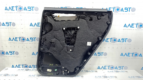 Door trim, rear left, Porsche Cayenne 19-23 Bose, black leatherette, without curtain, armrest, black leather, scratches, tear