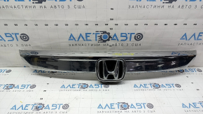 Upper center grille molding for Honda Accord 18-20 light chrome, with mounting and emblem, chips