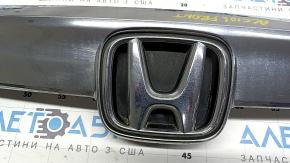 Upper center grille molding for Honda Accord 18-20 light chrome, with mounting and emblem, chips