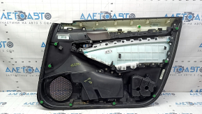 Front left door panel for Honda Accord 19-22, black, with black leather insert, black leather armrest, memory foam, worn
