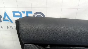 Front left door panel for Honda Accord 19-22, black, with black leather insert, black leather armrest, memory foam, worn