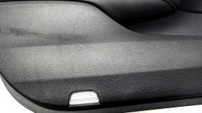 Front left door panel for Honda Accord 19-22, black, with black leather insert, black leather armrest, memory foam, worn