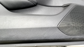 Front left door panel for Honda Accord 19-22, black, with black leather insert, black leather armrest, memory foam, worn