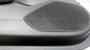 Front left door panel for Honda Accord 19-22, black, with black leather insert, black leather armrest, memory foam, worn