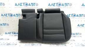 Rear seat cushion upholstery, 2nd row, left, Porsche Cayenne 19-26, black leather with perforation, Comfort, heated, scratches