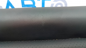 Rear seat cushion upholstery, 2nd row, left, Porsche Cayenne 19-26, black leather with perforation, Comfort, heated, scratches
