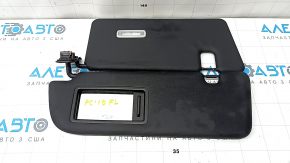 Left sun visor for Porsche Cayenne 19-26, black, without hook, with backlight