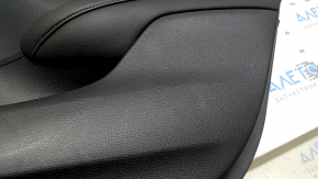 Door trim panel rear right Honda Accord 19-22 black, with black leather insert, armrest black leather, without trim, worn