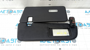 Right sun visor for Porsche Cayenne 19-26, black, without hook, with backlight, dents