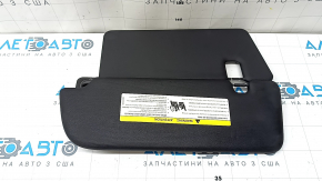 Right sun visor for Porsche Cayenne 19-26, black, without hook, with backlight, dents