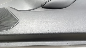 Front right door panel for Honda Accord 19-22, black, with black leather insert, black leather armrest, worn