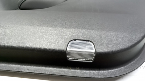 Front right door panel for Honda Accord 19-22, black, with black leather insert, black leather armrest, worn