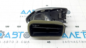 Right front panel air vent deflector for Porsche Cayenne 19-23, black with chrome