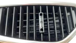 Left front panel air vent deflector Porsche Cayenne 19-23 black with chrome, without chrome trim
