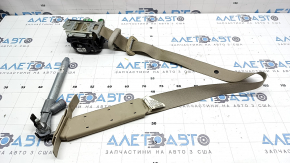 Driver's seat belt with tensioner and squib for Nissan Rogue 14-20, beige, dry-cleanable