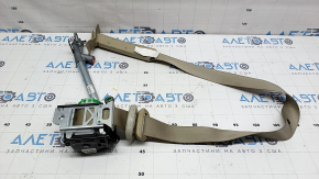 Passenger seat belt with tensioner and squib for Nissan Rogue 14-18, beige, dry-cleanable