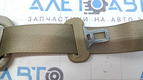 Passenger seat belt with tensioner and squib for Nissan Rogue 14-18, beige, dry-cleanable