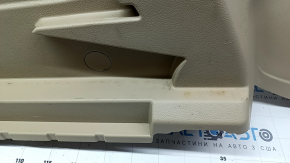 Left Nissan Rogue 17-20 fender flare, beige, for 2 rows, with trim and caps, scratches