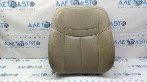 Nissan Rogue 17-20 driver's seat back upholstery, beige leather, heated, perforated