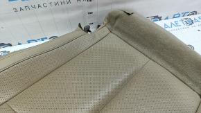 Nissan Rogue 17-20 driver's seat cushion upholstery, beige leather, heated, perforated, dry-cleanable