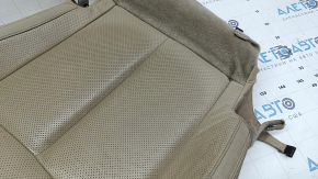 Nissan Rogue 17-20 driver's seat cushion upholstery, beige leather, heated, perforated, dry-cleanable