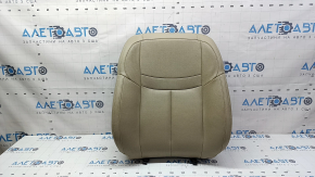 Nissan Rogue 17-20 passenger seat back upholstery, beige leather, heated, perforated