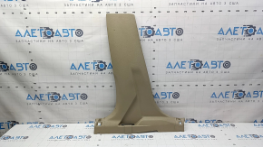 Lower left center pillar trim for Nissan Rogue 14-20, beige, with plug, dry-cleanable