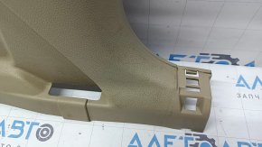 Nissan Rogue 14-20 lower right center pillar trim, beige, with plug, dry-cleanable