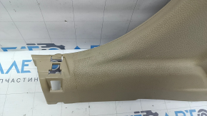 Nissan Rogue 14-20 lower right center pillar trim, beige, with plug, dry-cleanable