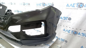 Bare front bumper Nissan Rogue 17-20 green, scratches, non-factory holes